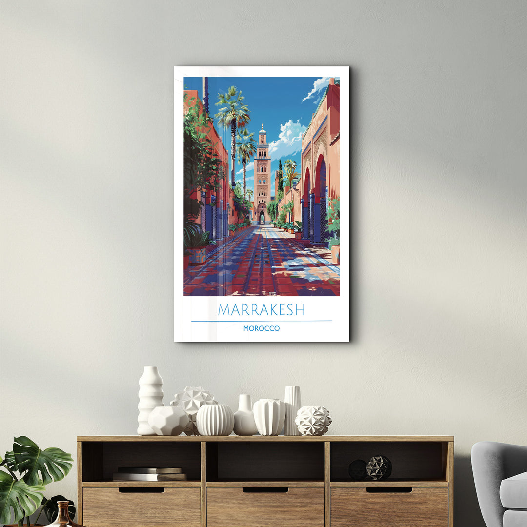 Marrakesh Morocco-Travel Posters | Glass Wall Art