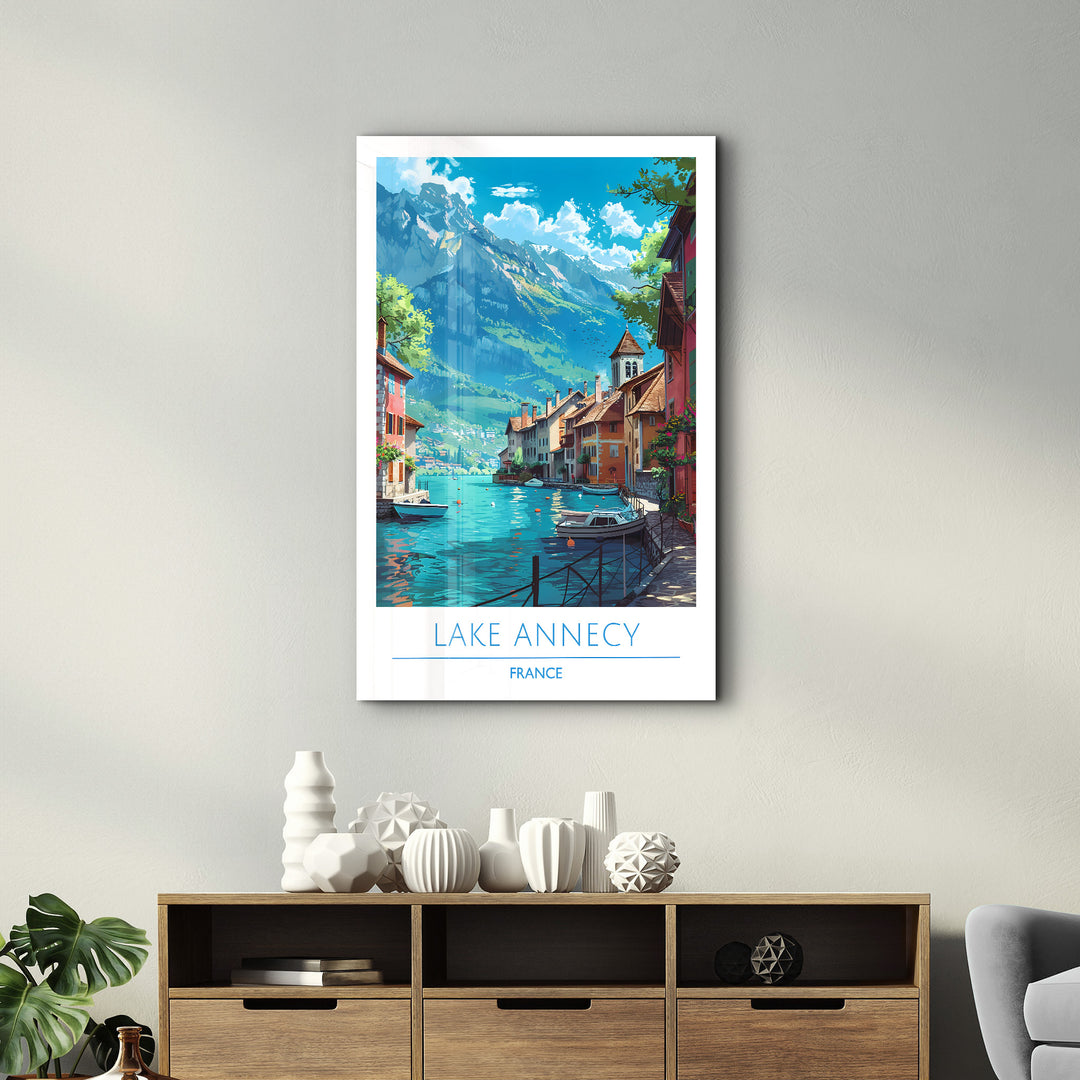 Lake Annecy France-Travel Posters | Glass Wall Art