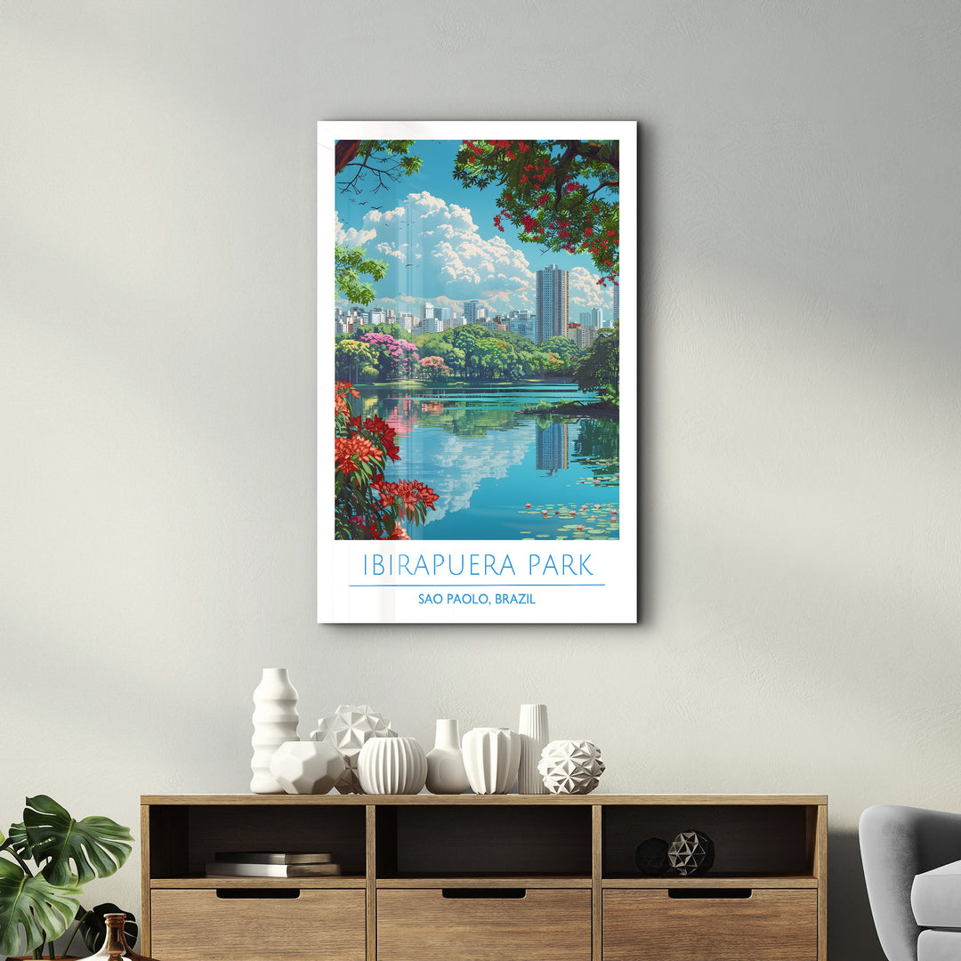 Ibirapuera Park-Sao Paolo Brazil-Travel Posters | Glass Wall Art