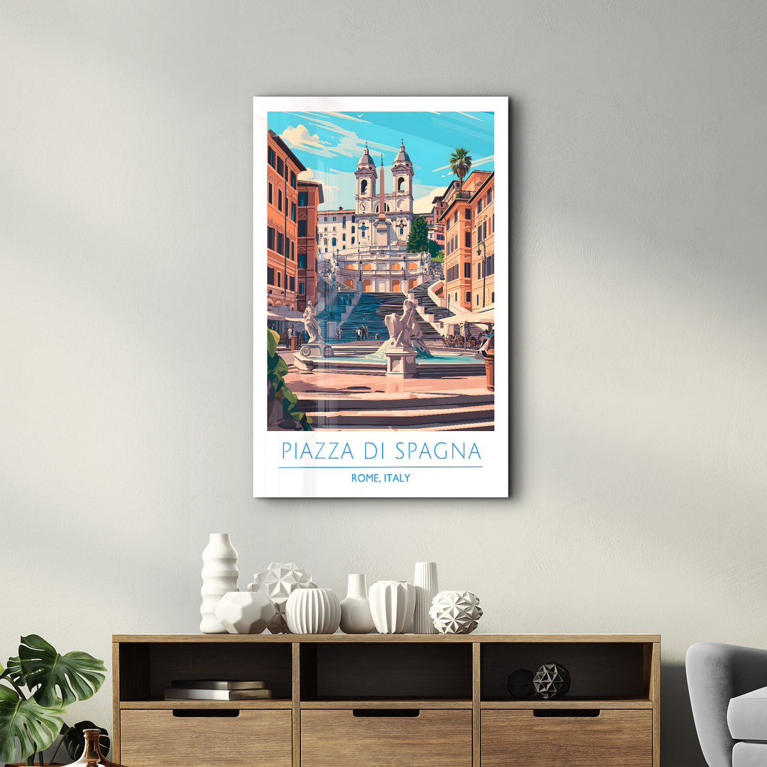 Piazza Di Spagna-Rome Italy-Travel Posters | Glass Wall Art