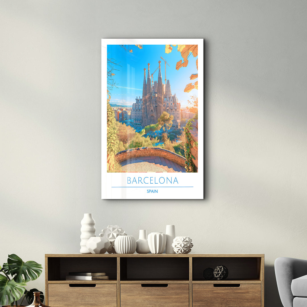 Barcelona Spain-Travel Posters | Glass Wall Art