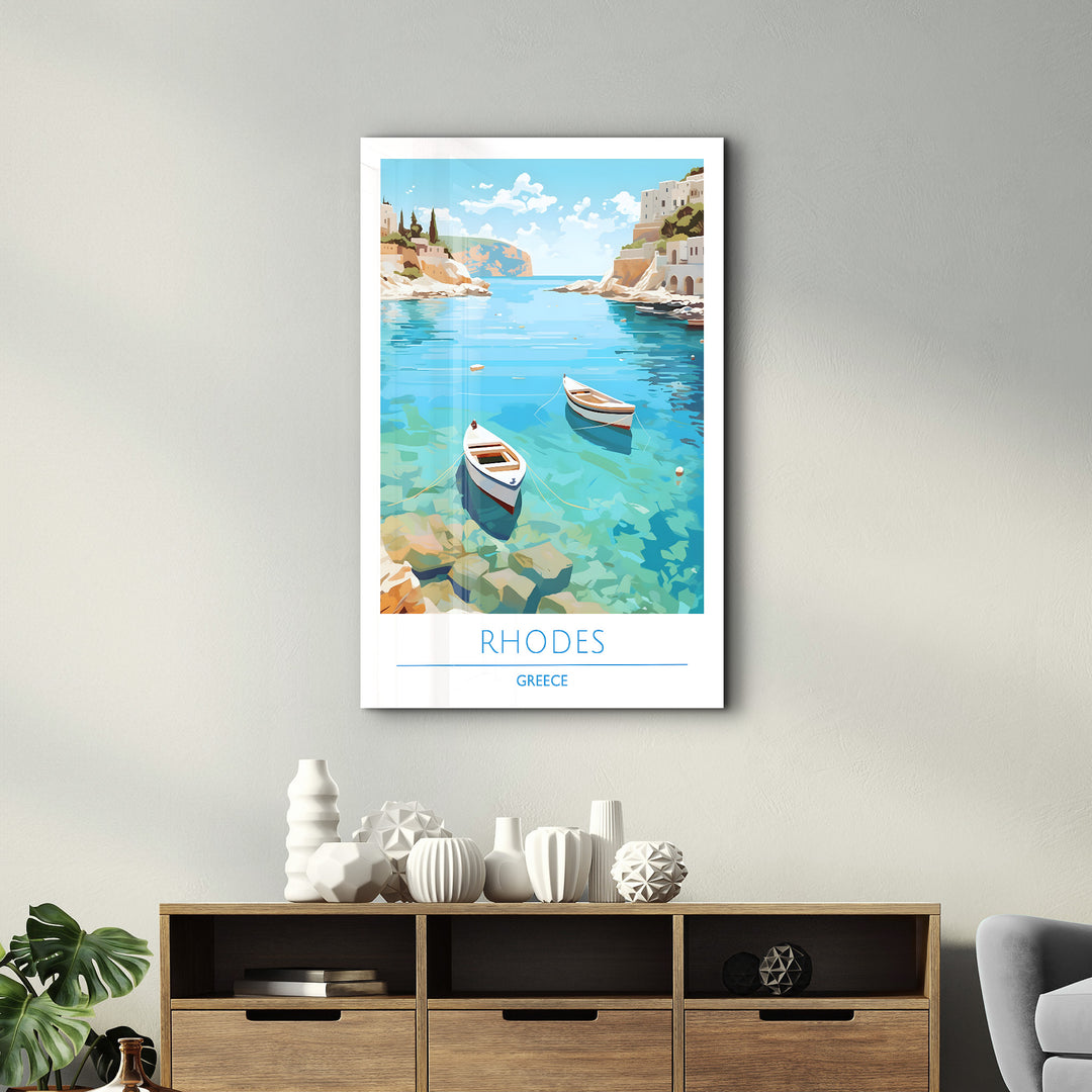 Rhodes Greece-Travel Posters | Glass Wall Art