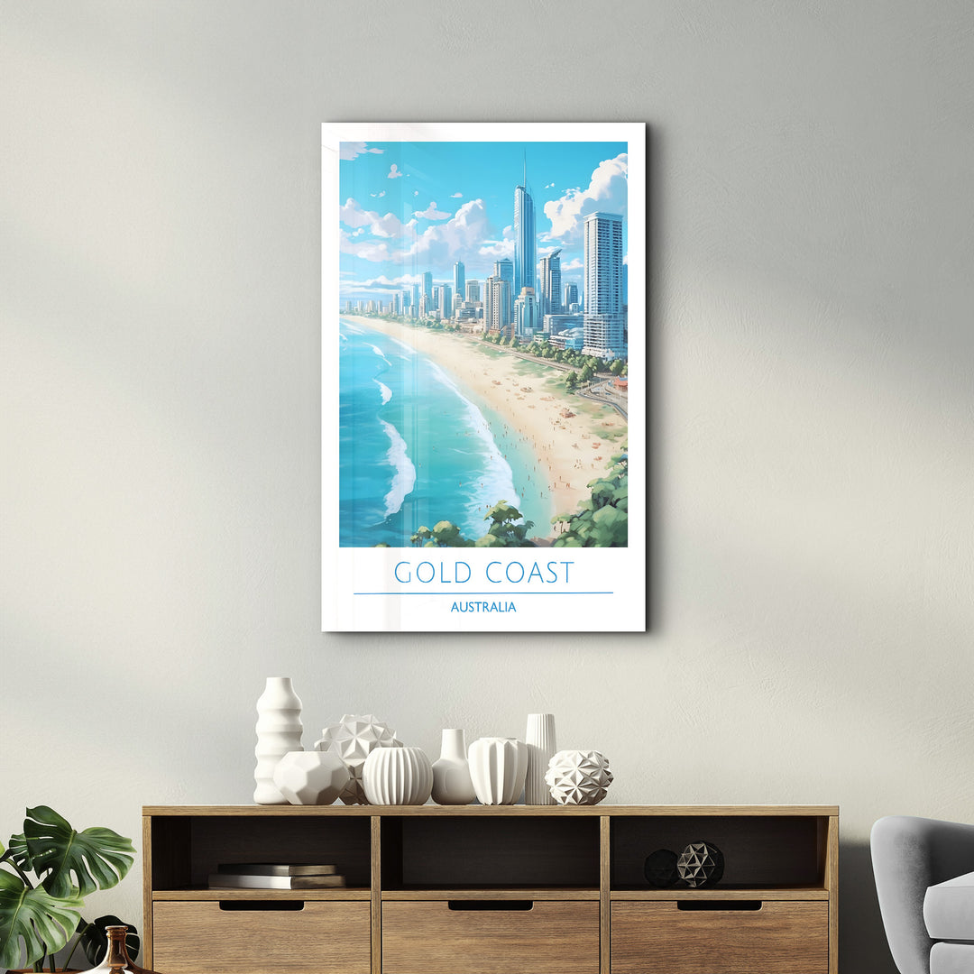 Gold Coast Australia-Travel Posters | Glass Wall Art