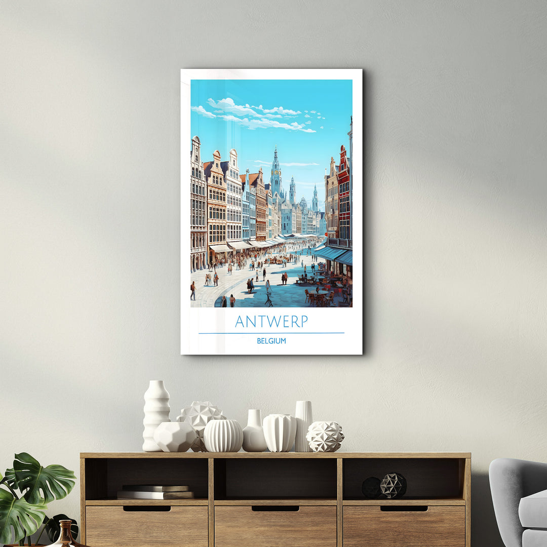 Antwerp Belgium-Travel Posters | Glass Wall Art