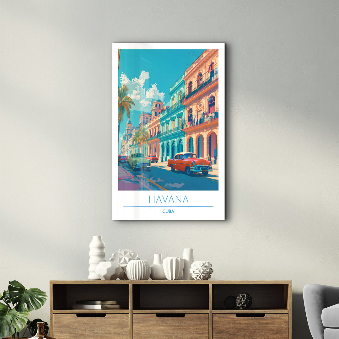 Havana Cuba-Travel Posters | Glass Wall Art