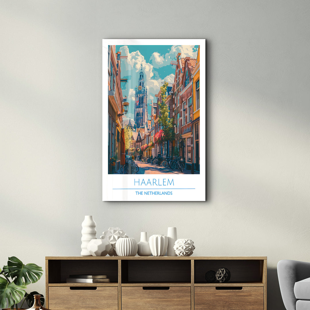 Haarlem The Netherland-Travel Posters | Glass Wall Art