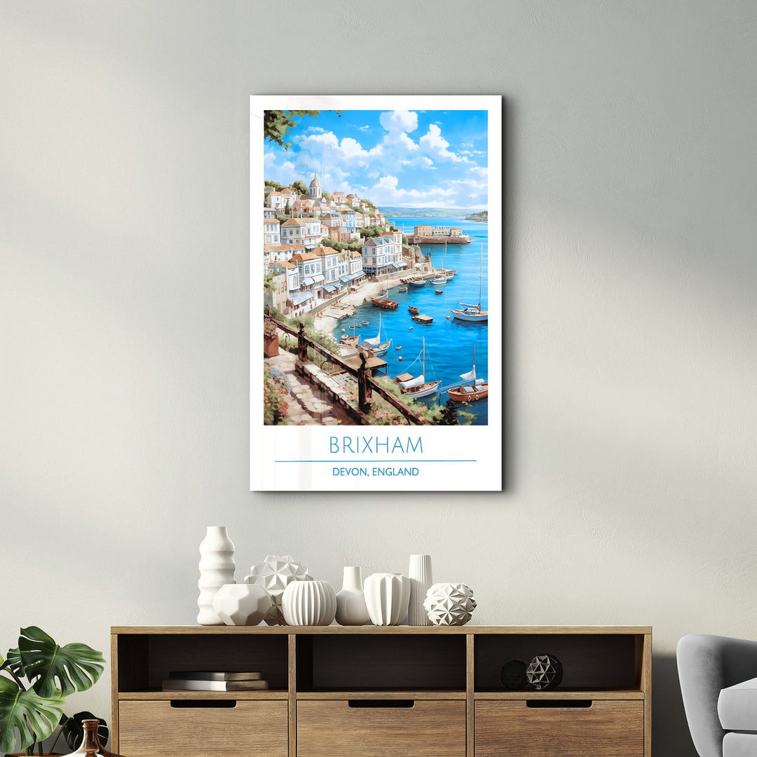 Brixham-Devon England-Travel Posters | Glass Wall Art