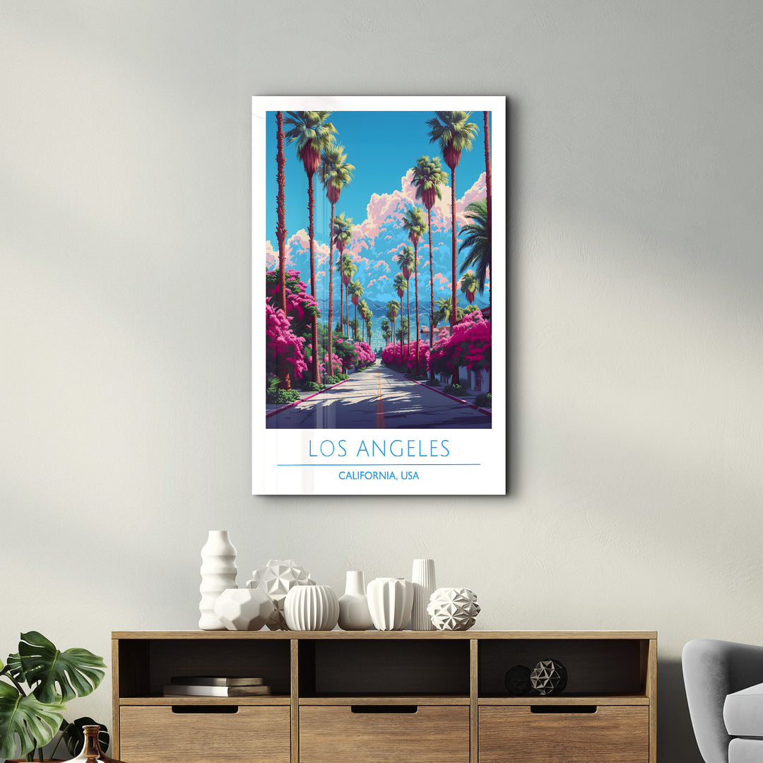 Los Angeles-California USA-Travel Posters | Glass Wall Art