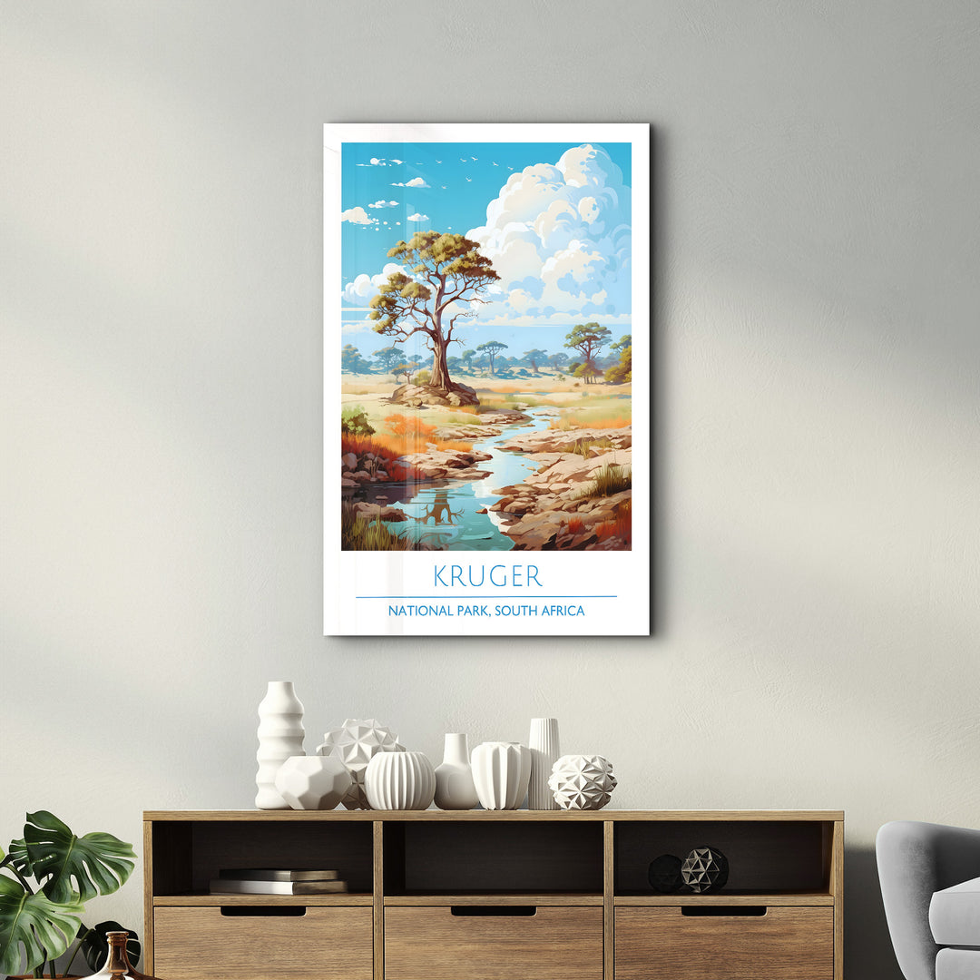 Kruger-National Park South Africa-Travel Posters | Glass Wall Art