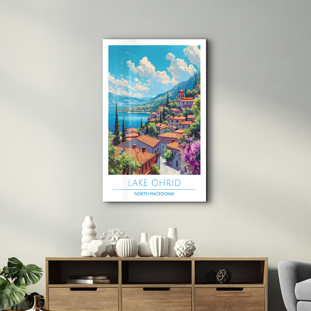 Lake Ohrid North Macedonia-Travel Posters | Glass Wall Art