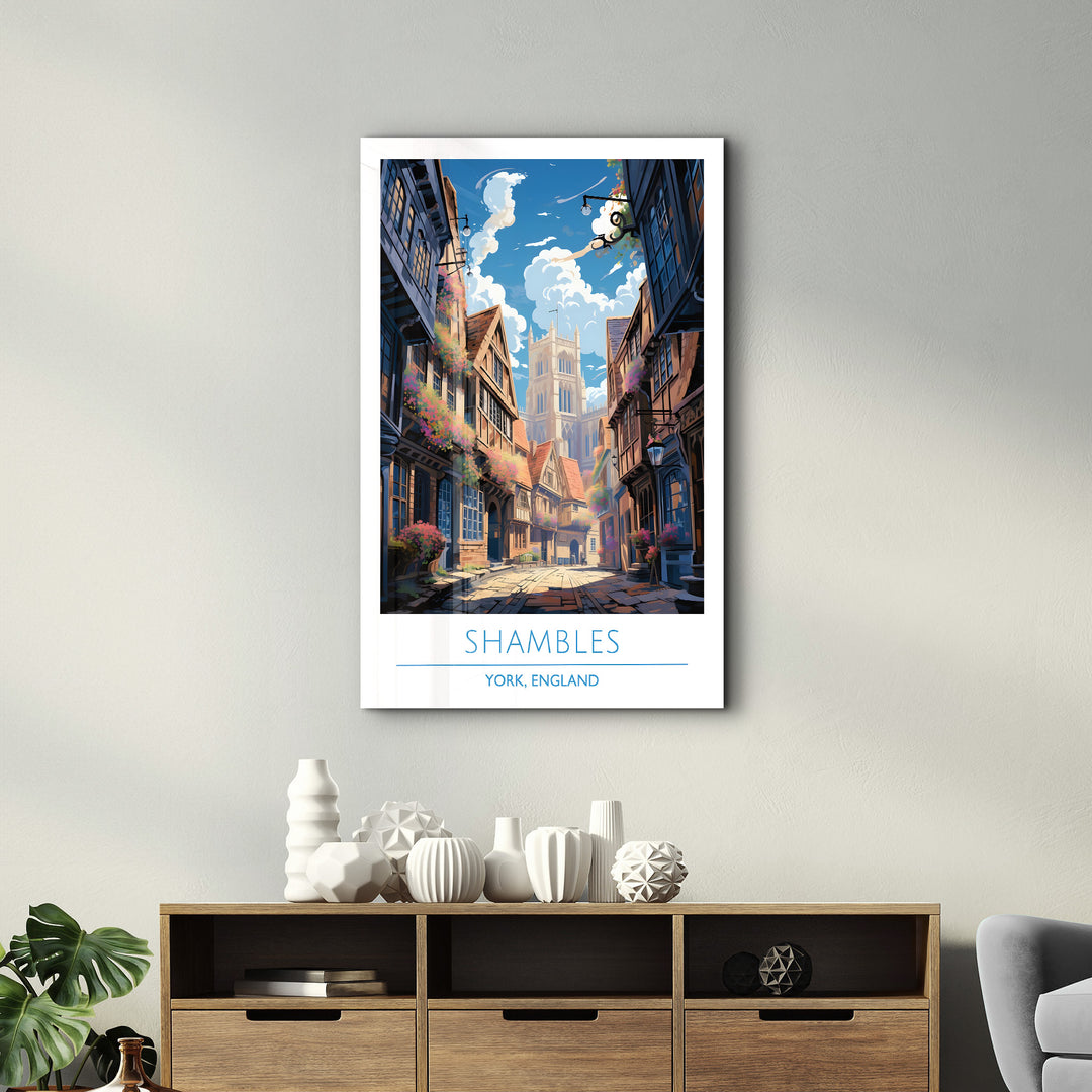 Shambles-York England-Travel Posters | Glass Wall Art