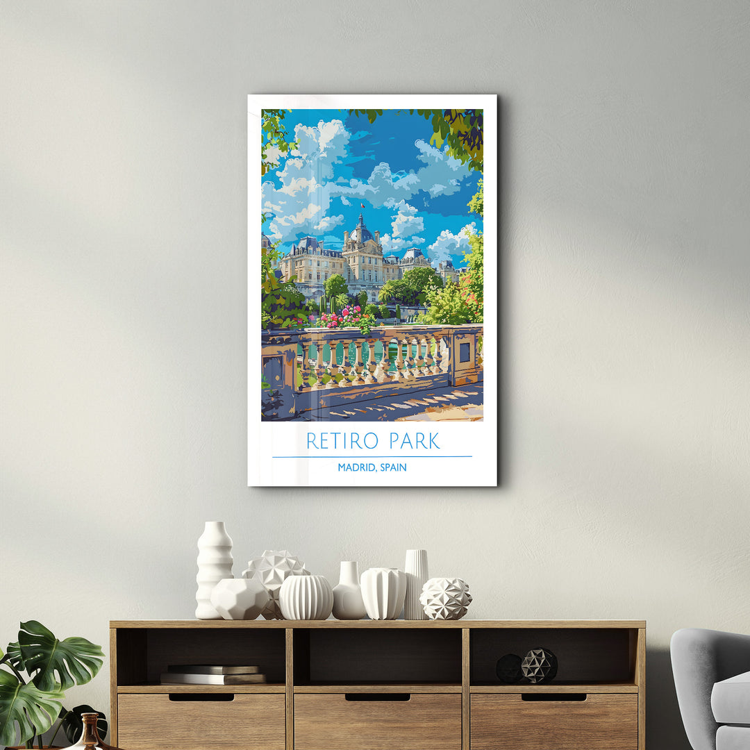 Retiro Park-Madrid Spain-Travel Posters | Glass Wall Art