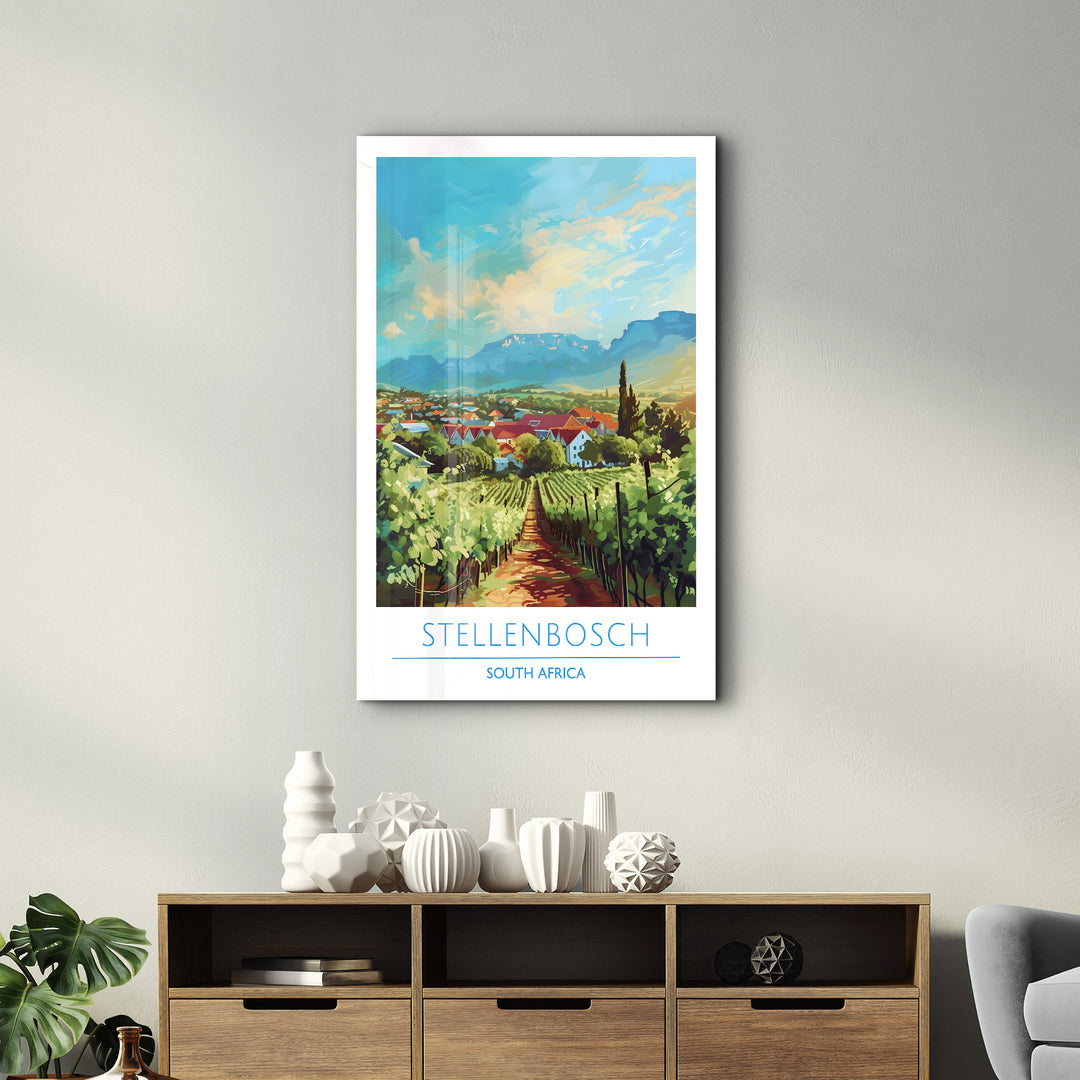 Stellenbosch South Africa-Travel Posters | Glass Wall Art