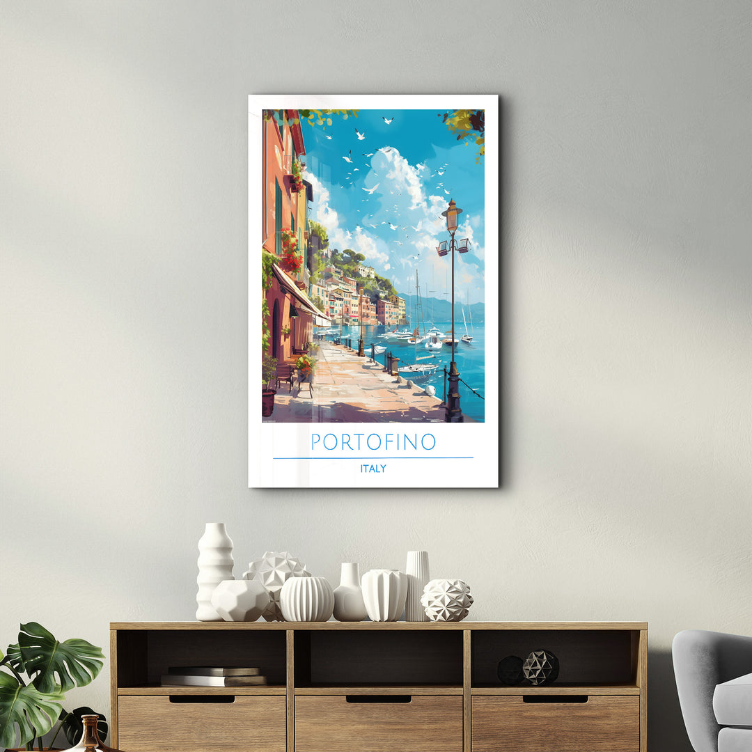 Portofino Italy-Travel Posters | Glass Wall Art