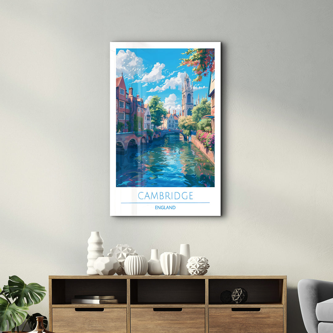 Cambridge England-Travel Posters | Glass Wall Art