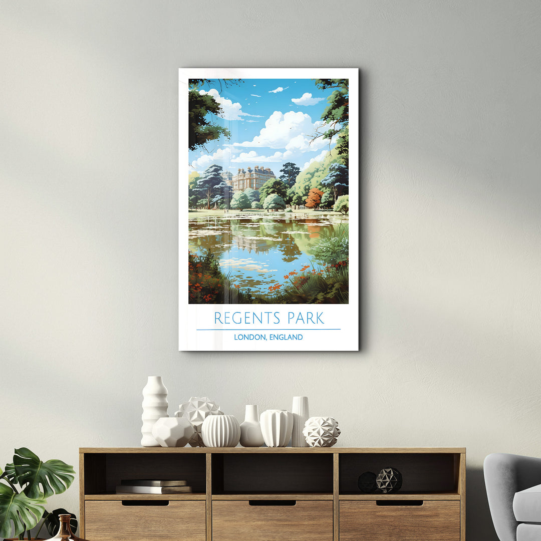 Regents Park-London England-Travel Posters | Glass Wall Art