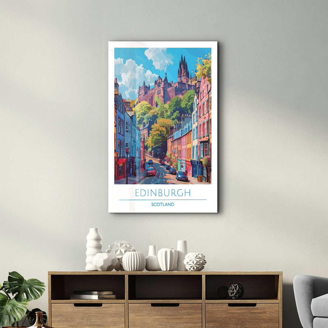 Edinburgh Scotland-Travel Posters | Glass Wall Art