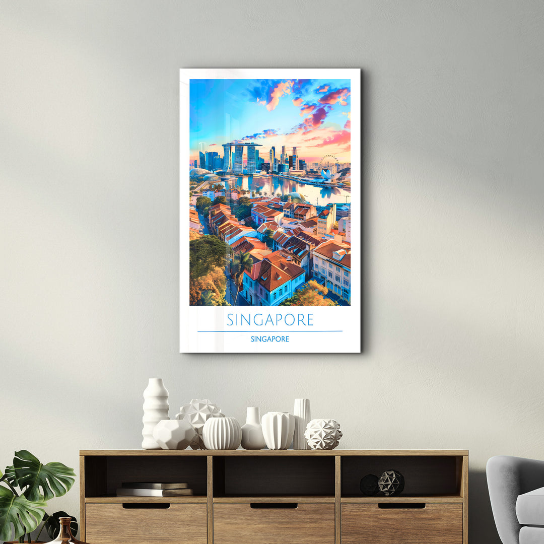 Singapore Singapore-Travel Posters | Glass Wall Art