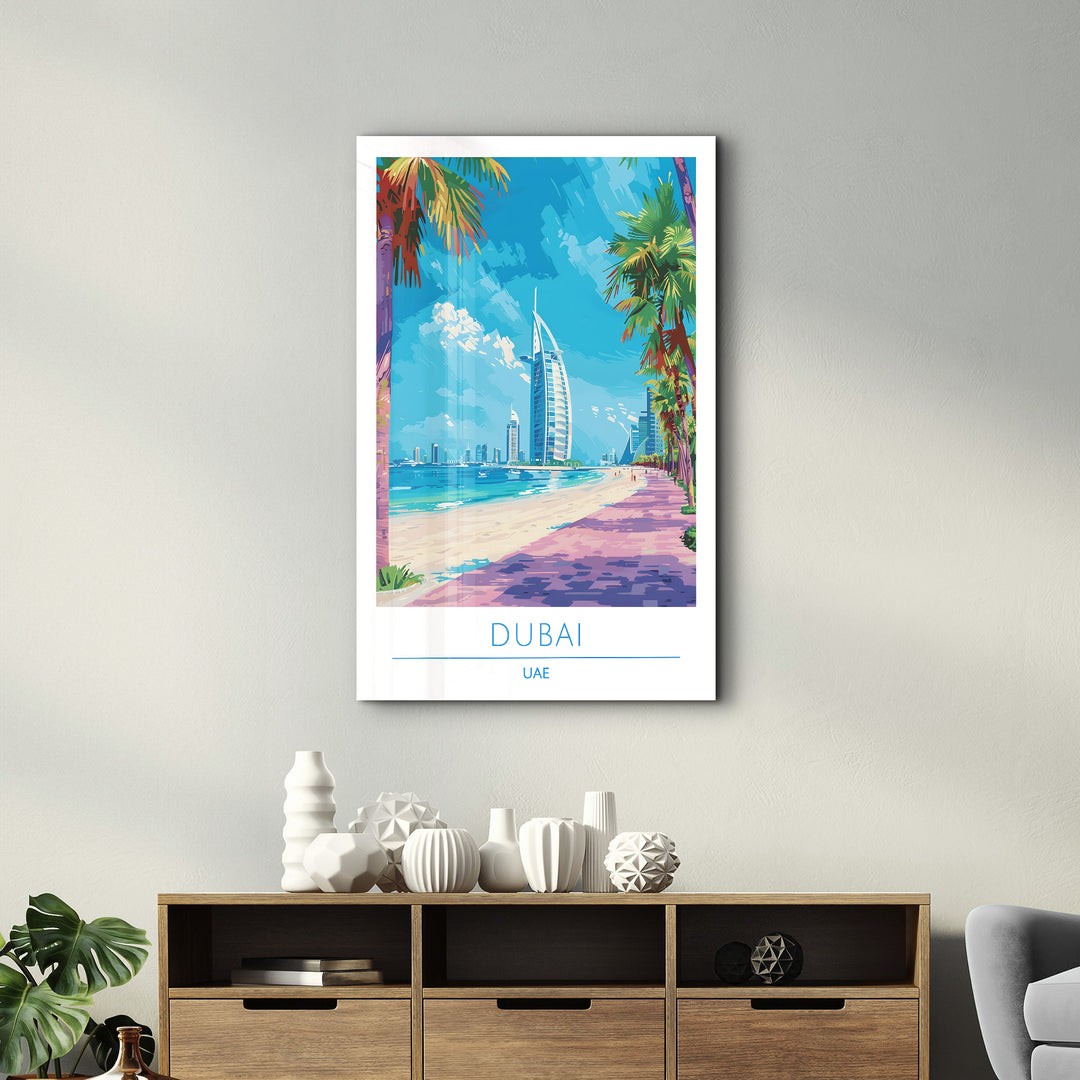 Dubai UAE-Travel Posters | Glass Wall Art