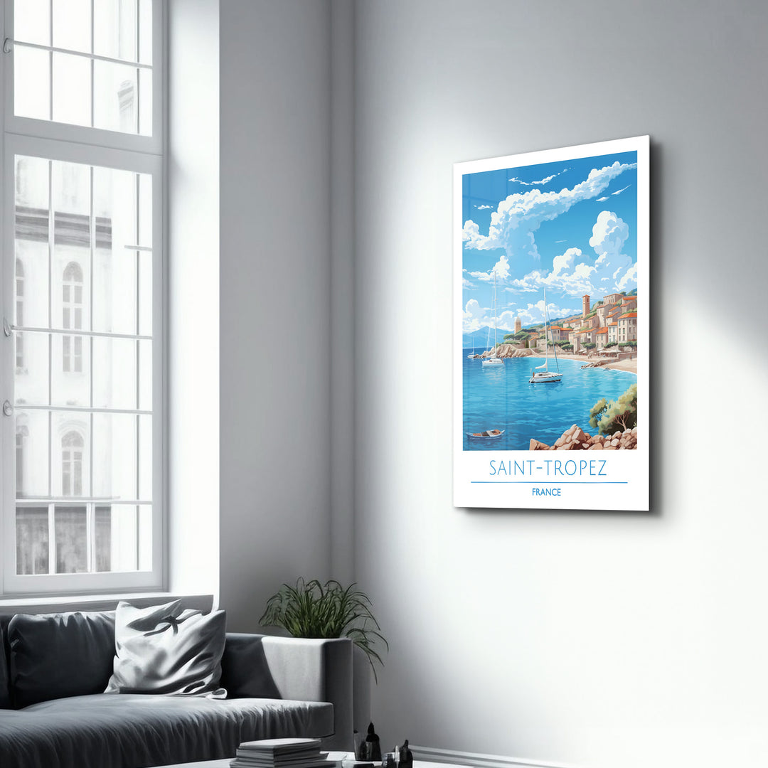 Saint-Tropez France-Travel Posters | Glass Wall Art