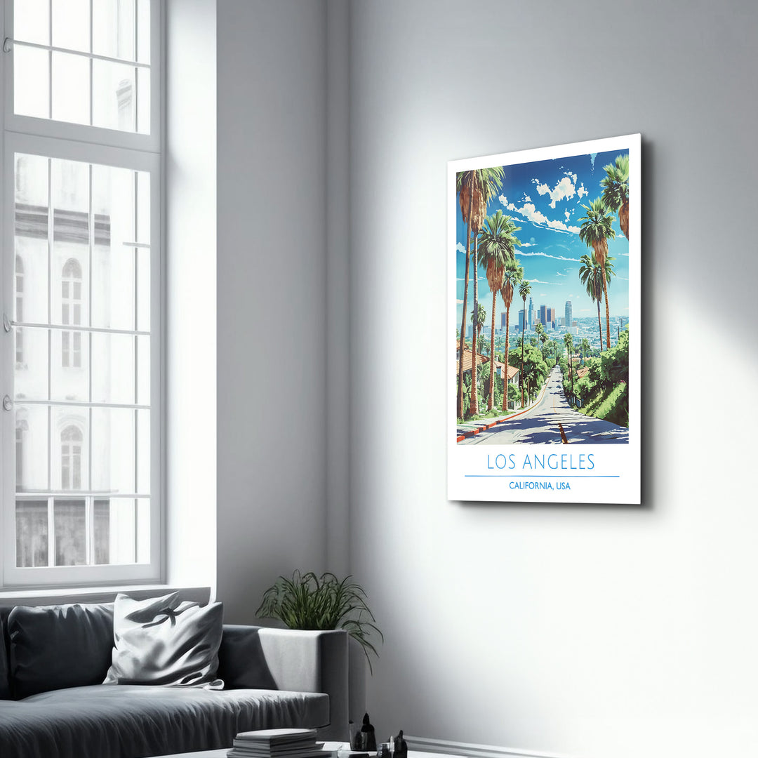 Los Angeles-California USA-Travel Posters | Glass Wall Art