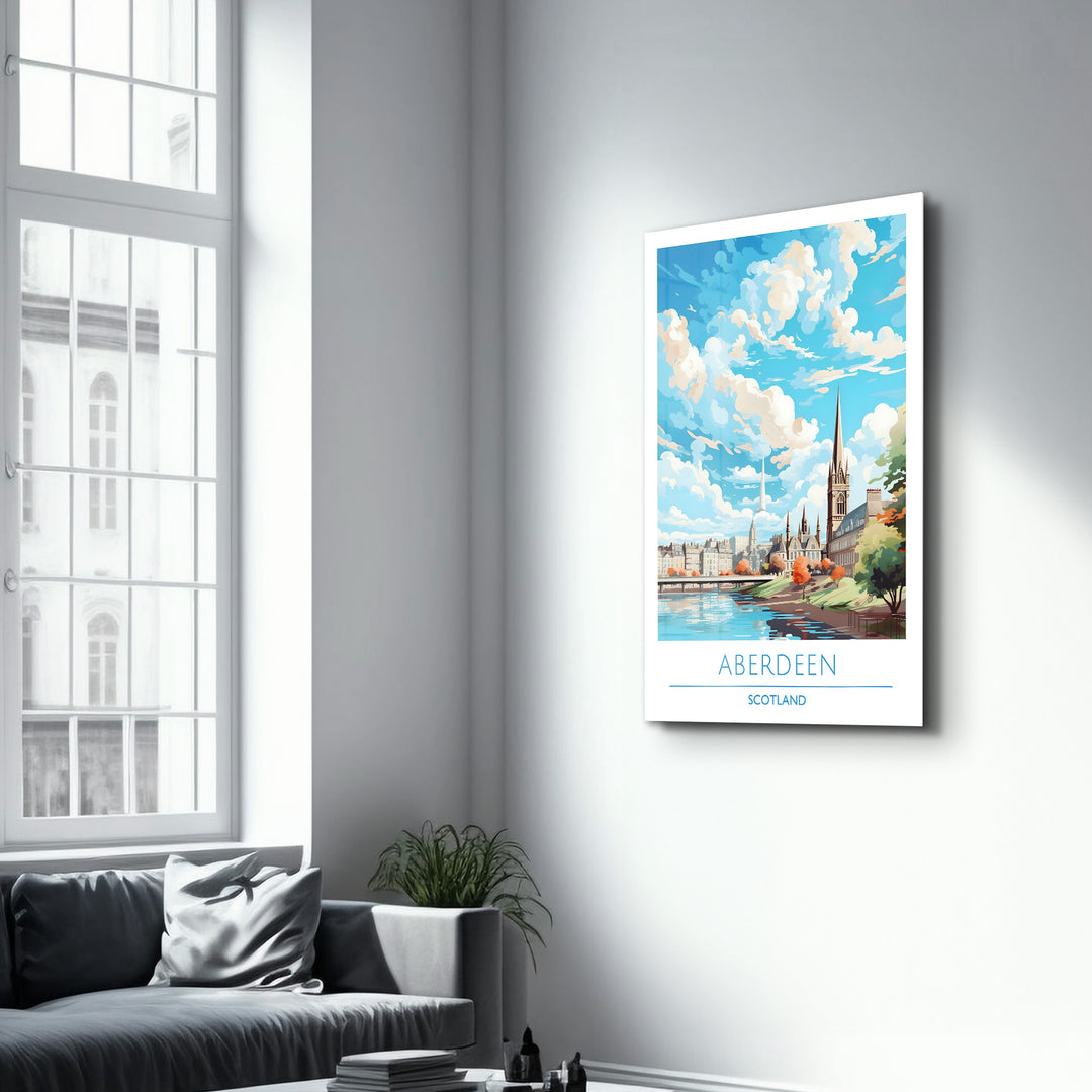 Aberdeen Scotland-Travel Posters | Glass Wall Art