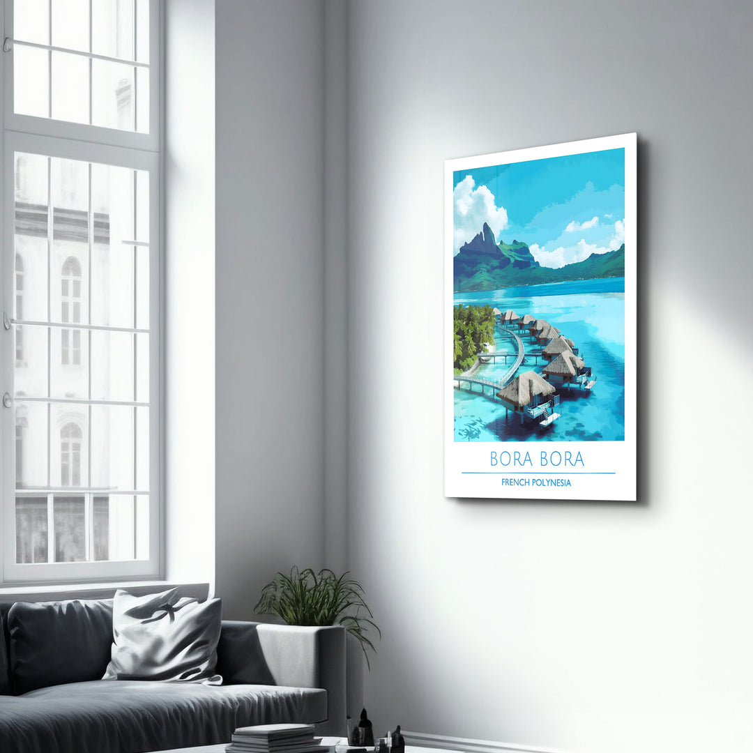 Bora Bora French Polynesia-Travel Posters | Glass Wall Art