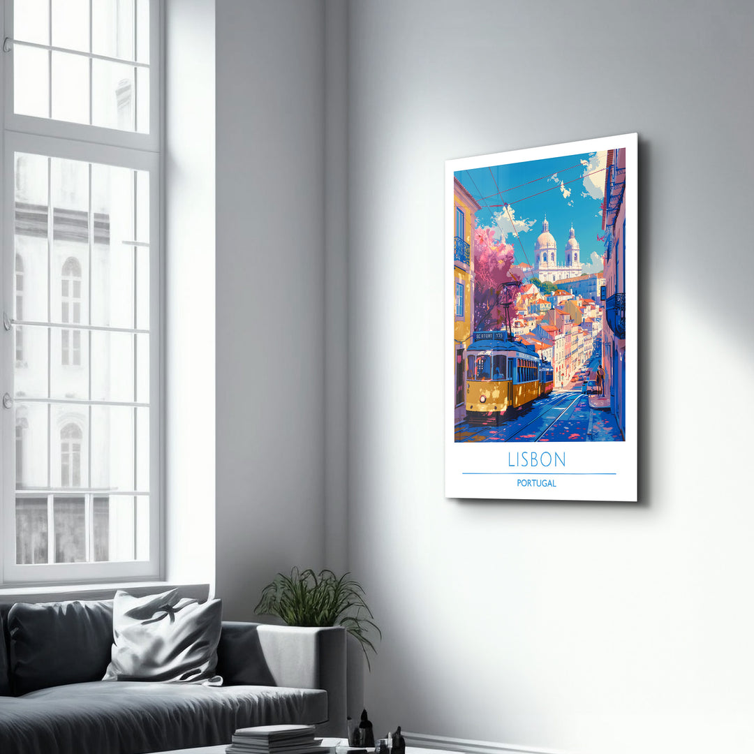 Lisbon Portugal-Travel Posters | Glass Wall Art