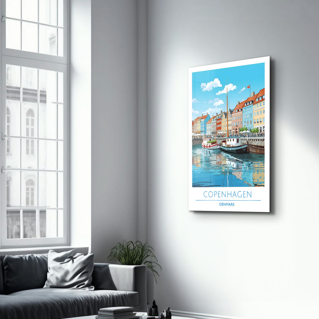 Copenhagen Denmark-Travel Posters | Glass Wall Art