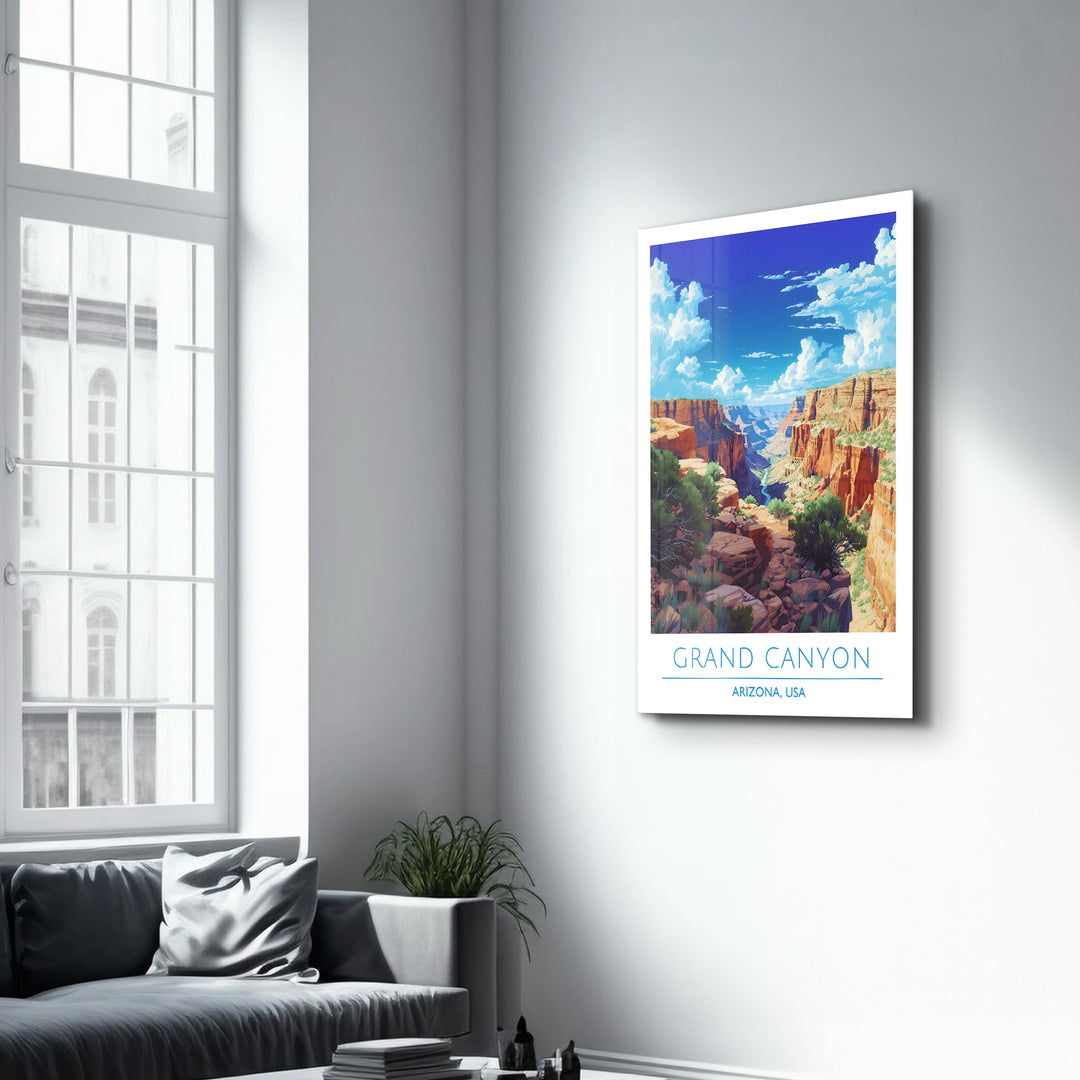 Grand Canyon-Arizona USA-Travel Posters | Glass Wall Art