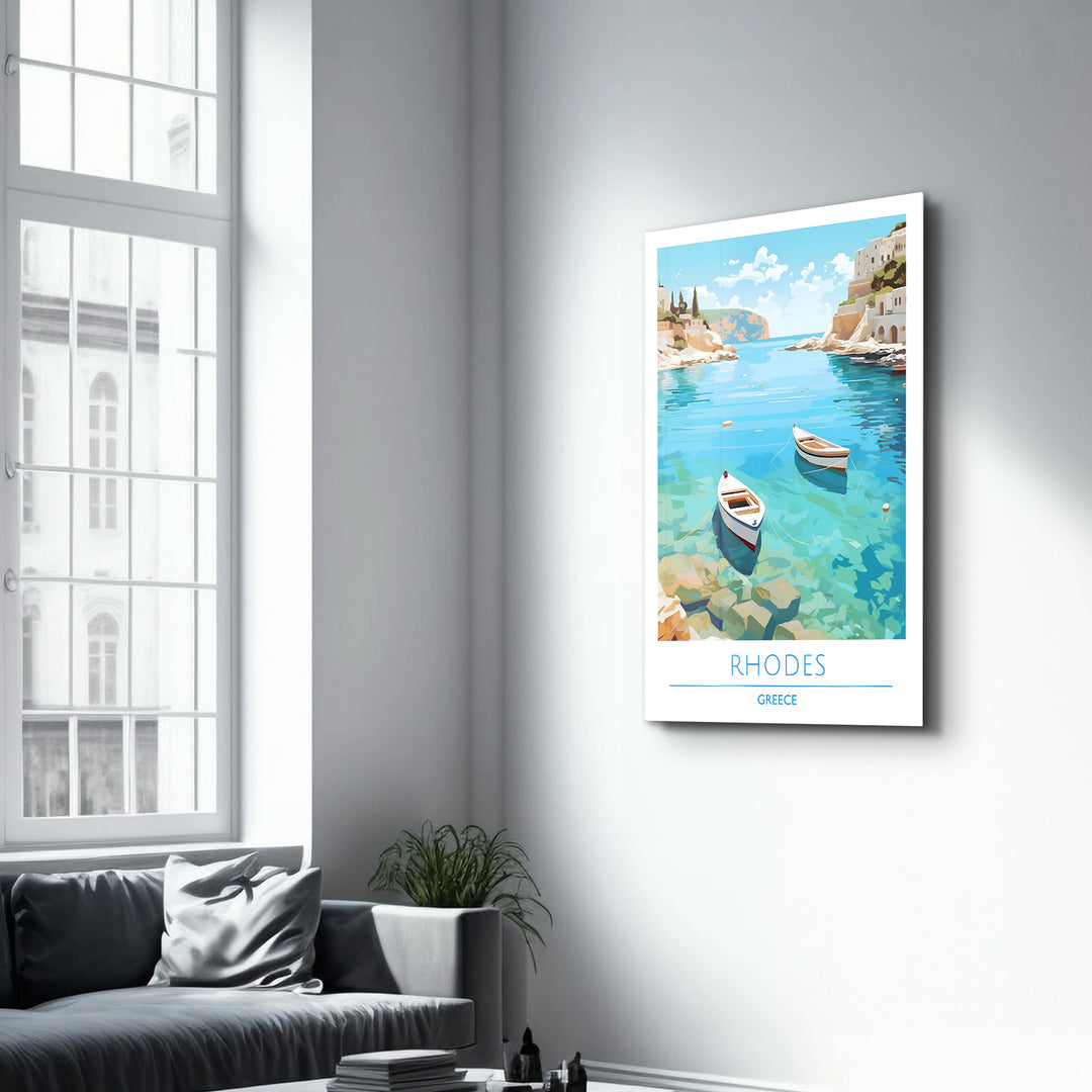 Rhodes Greece-Travel Posters | Glass Wall Art