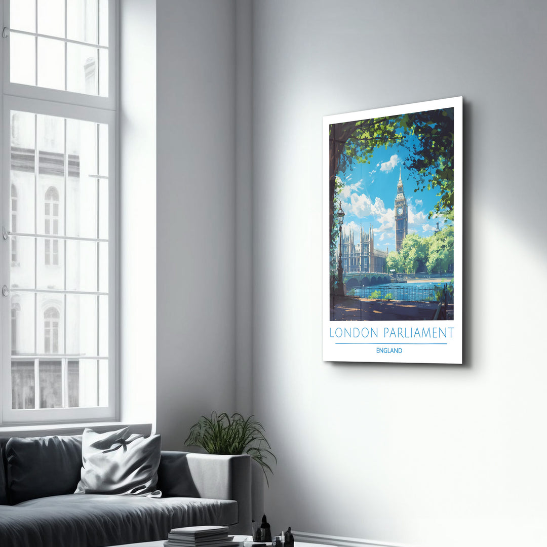 London Parliament England-Travel Posters | Glass Wall Art