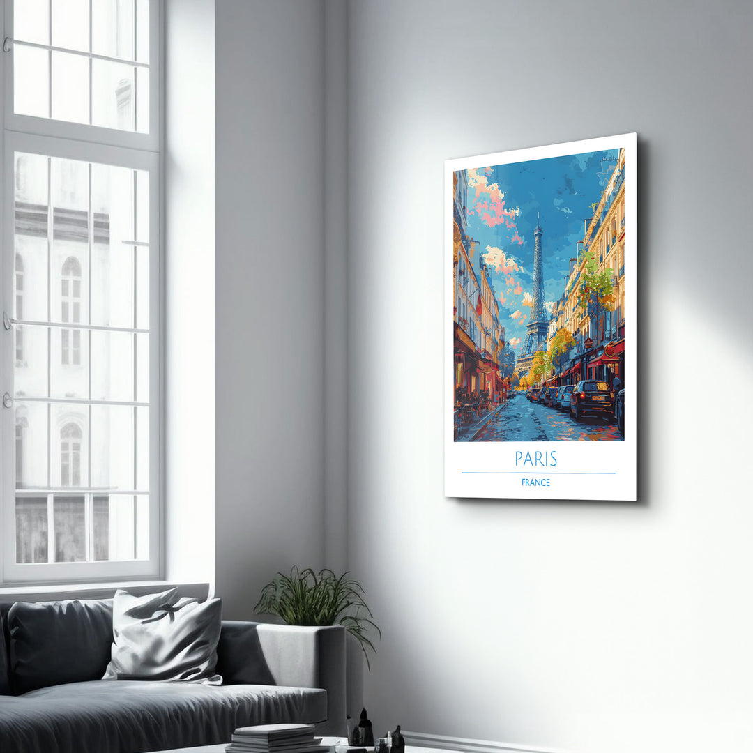 Paris France-Travel Posters | Glass Wall Art