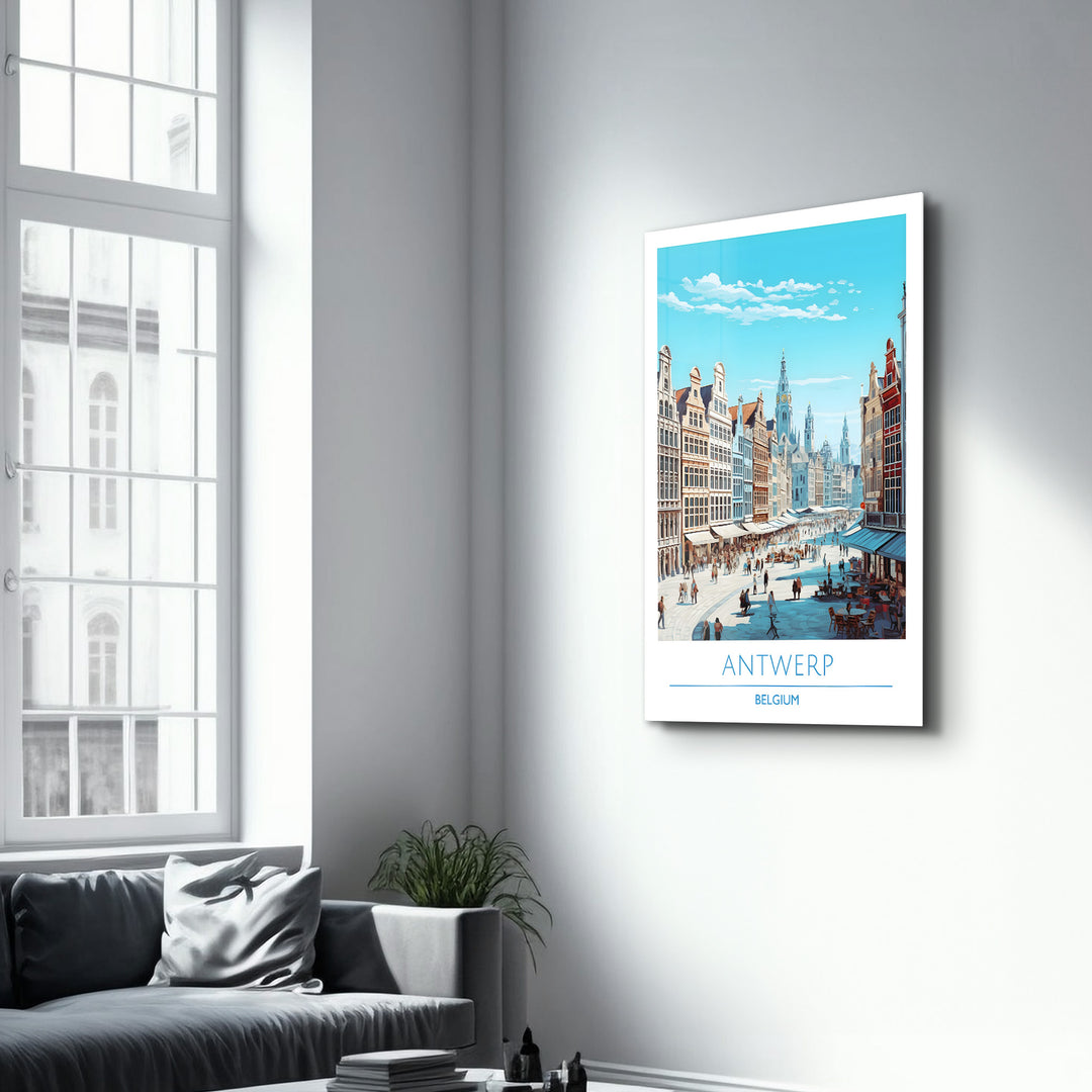 Antwerp Belgium-Travel Posters | Glass Wall Art