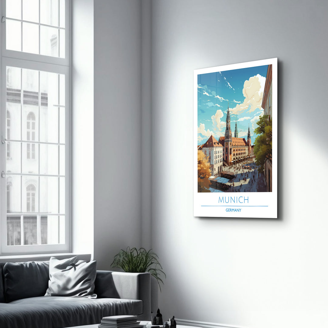 Munich Germany-Travel Posters | Glass Wall Art