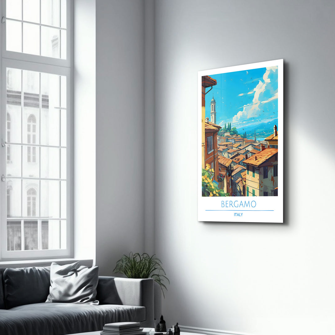 Bergamo Italy-Travel Posters | Glass Wall Art