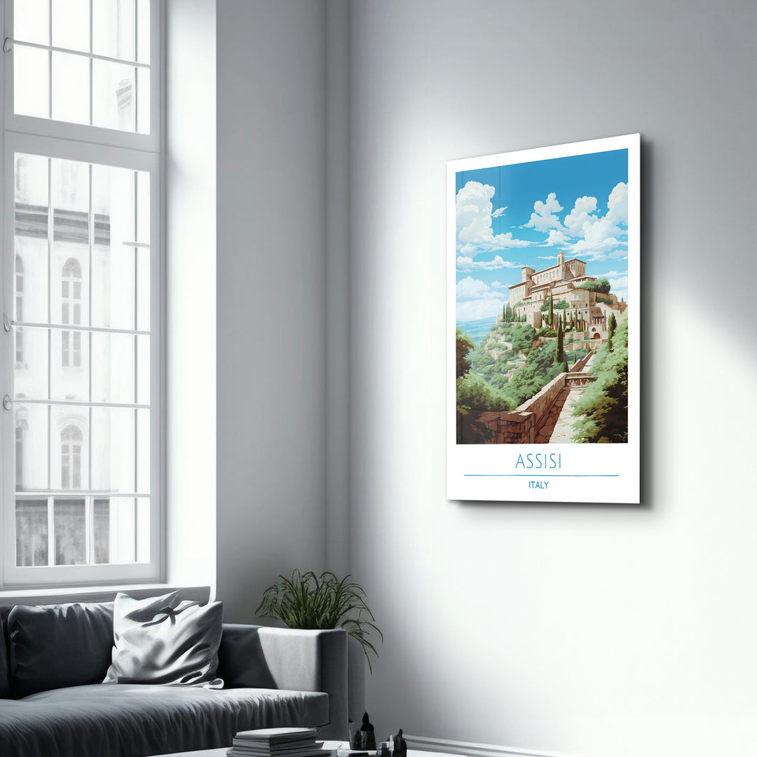 Assisi Italy-Travel Posters | Glass Wall Art