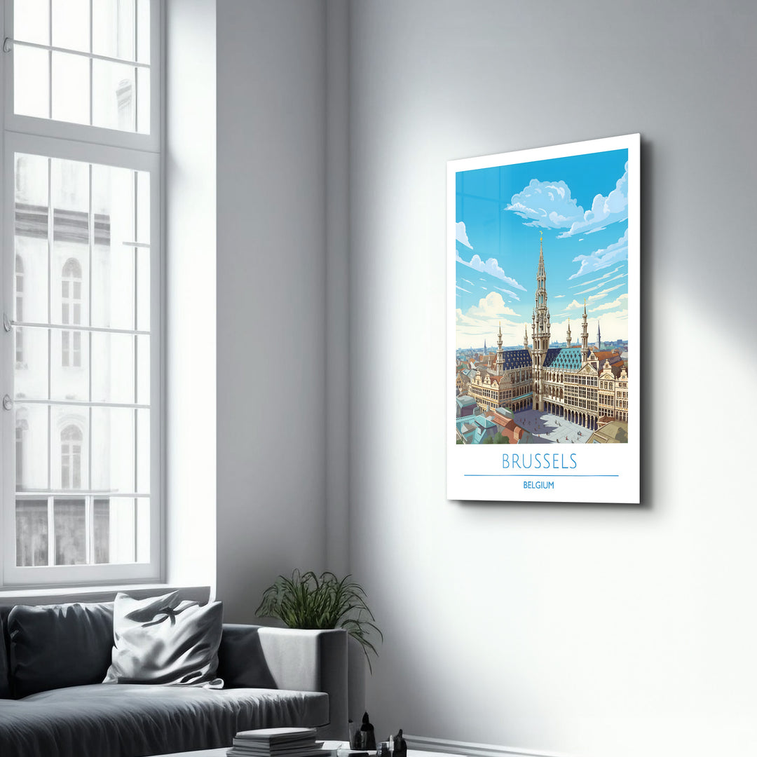 Brussels Belgium-Travel Posters | Glass Wall Art