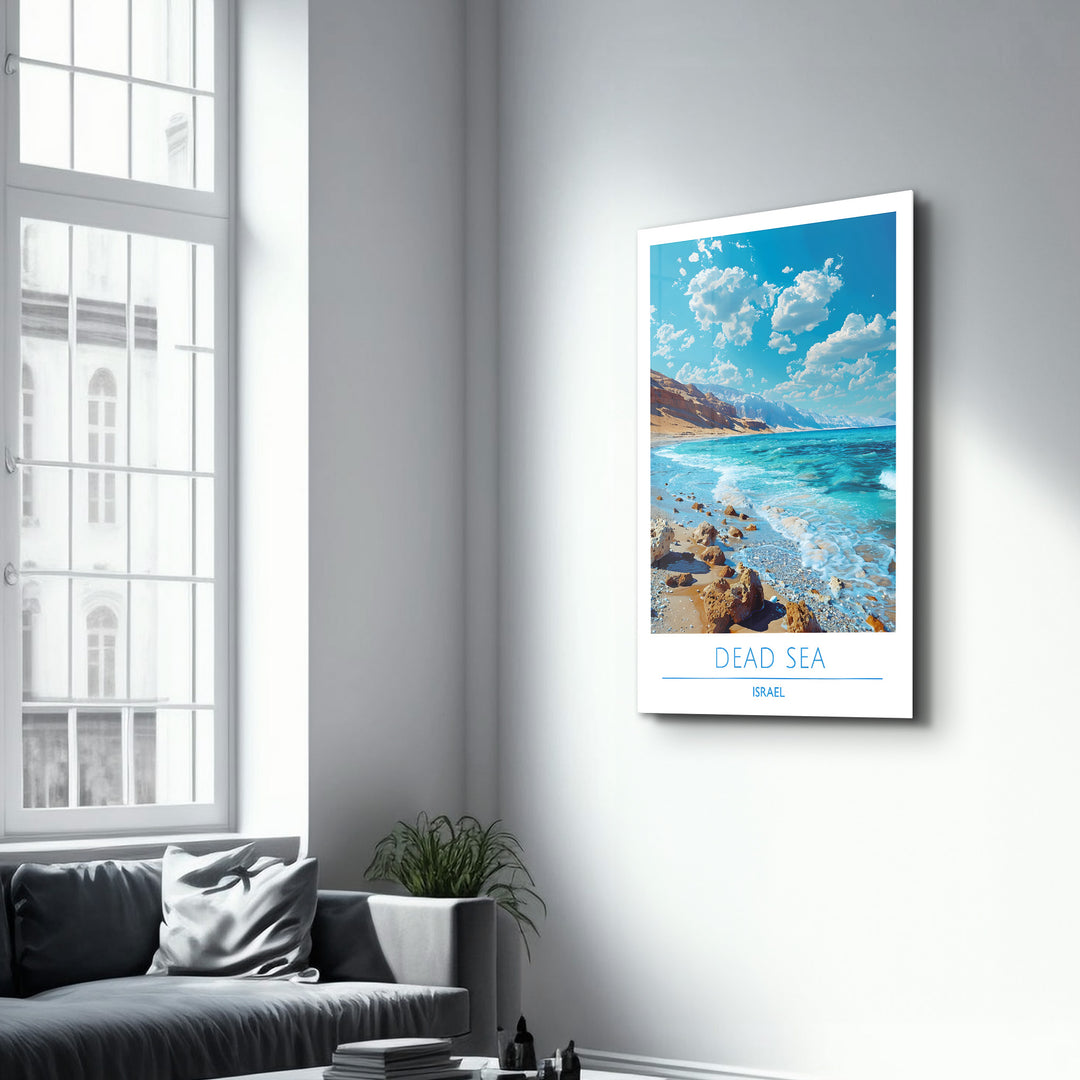 Dead Sea Isreal-Travel Posters | Glass Wall Art