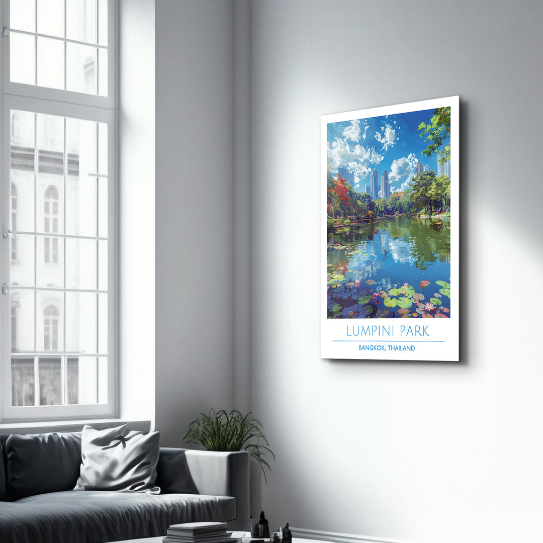 Lumpini Park-Bangkok Thailand-Travel Posters | Glass Wall Art