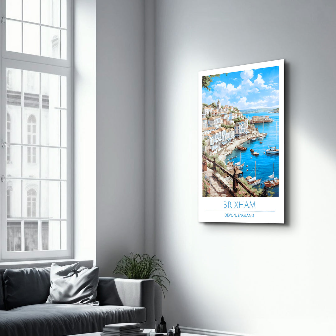 Brixham-Devon England-Travel Posters | Glass Wall Art