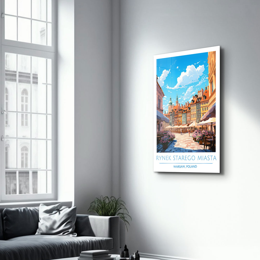 Rynek Starego Miasta-Warsaw Poland-Travel Posters | Glass Wall Art