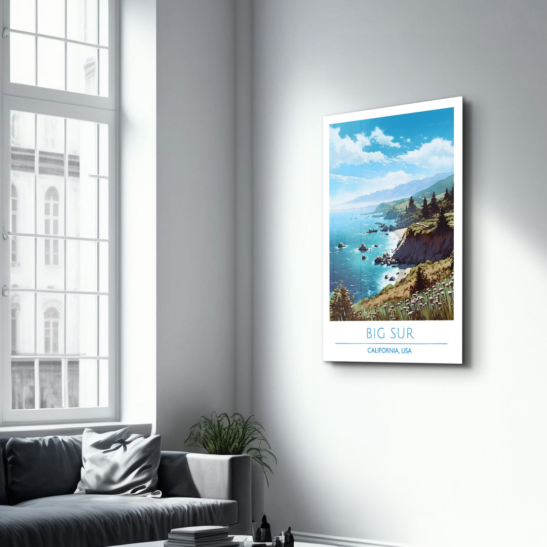 Big Sur-California USA-Travel Posters | Glass Wall Art