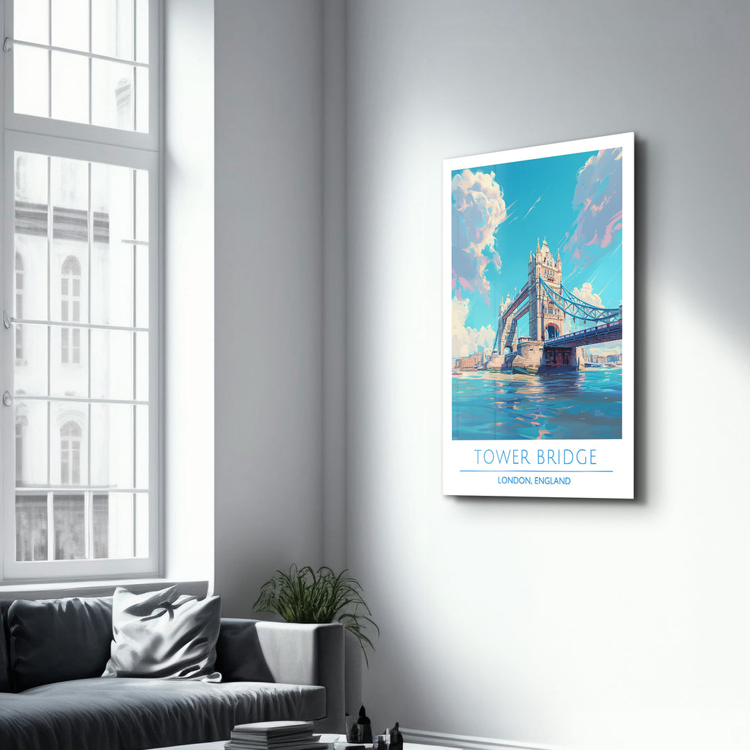 Tower Bridge-London England-Travel Posters | Glass Wall Art