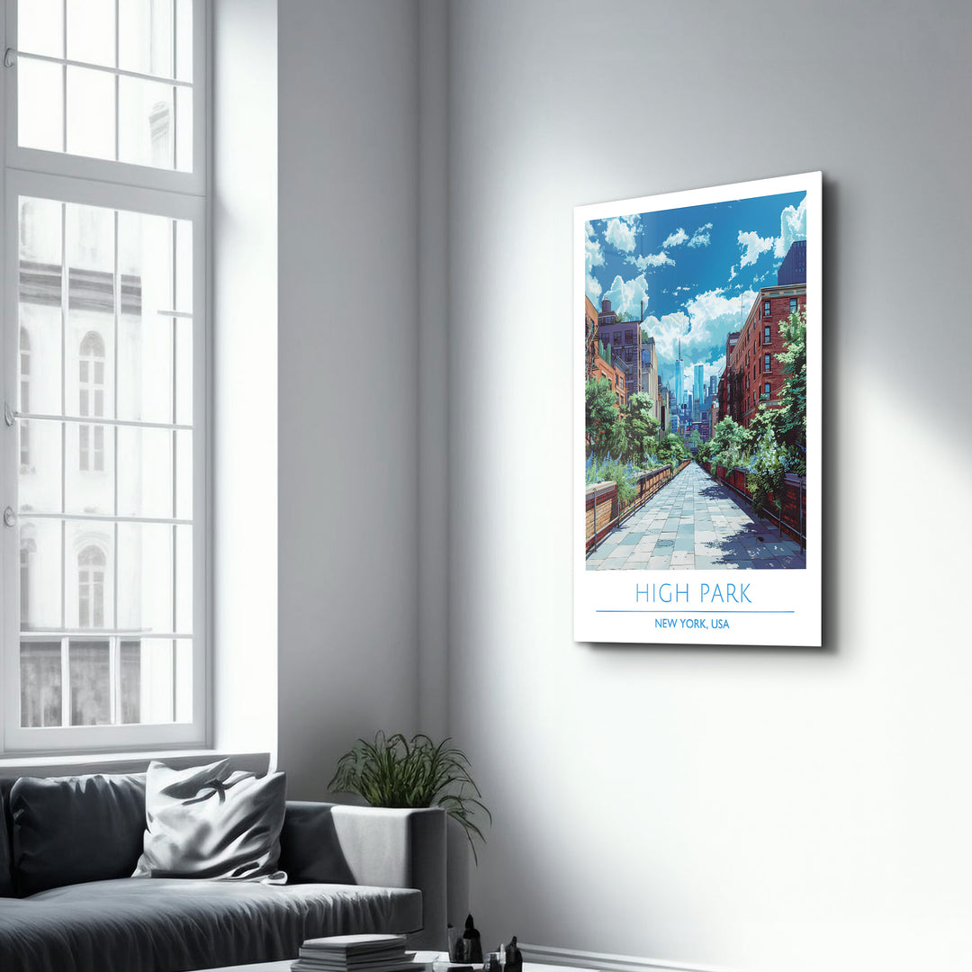 High Park-New York USA-Travel Posters | Glass Wall Art