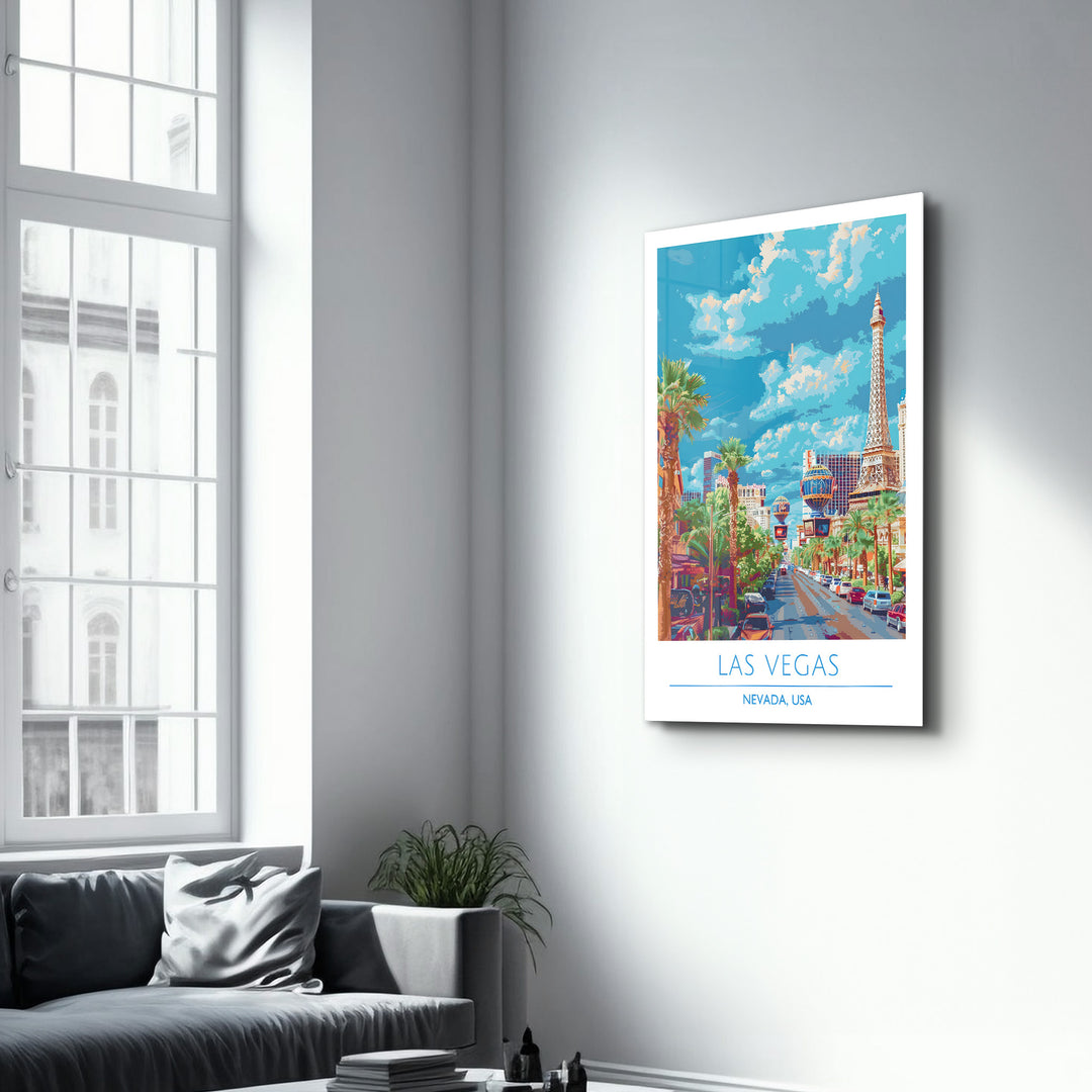 Las Vegas-Nevada USA-Travel Posters | Glass Wall Art