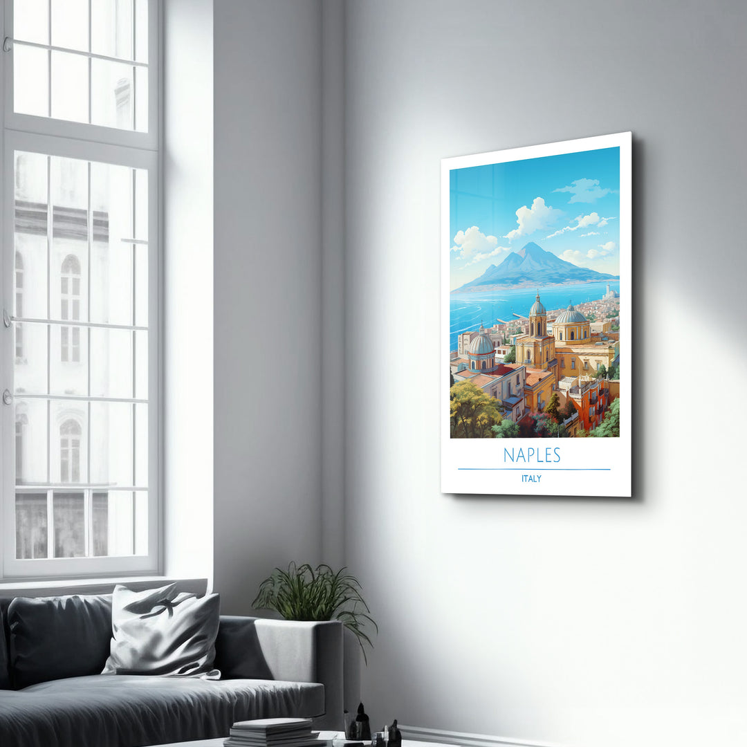 Naples Italy-Travel Posters | Glass Wall Art