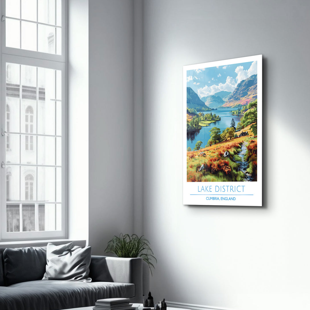 Lake District-Cumbria England-Travel Posters | Glass Wall Art