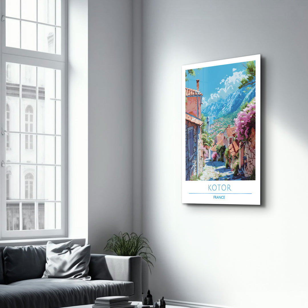 Kotor France-Travel Posters | Glass Wall Art