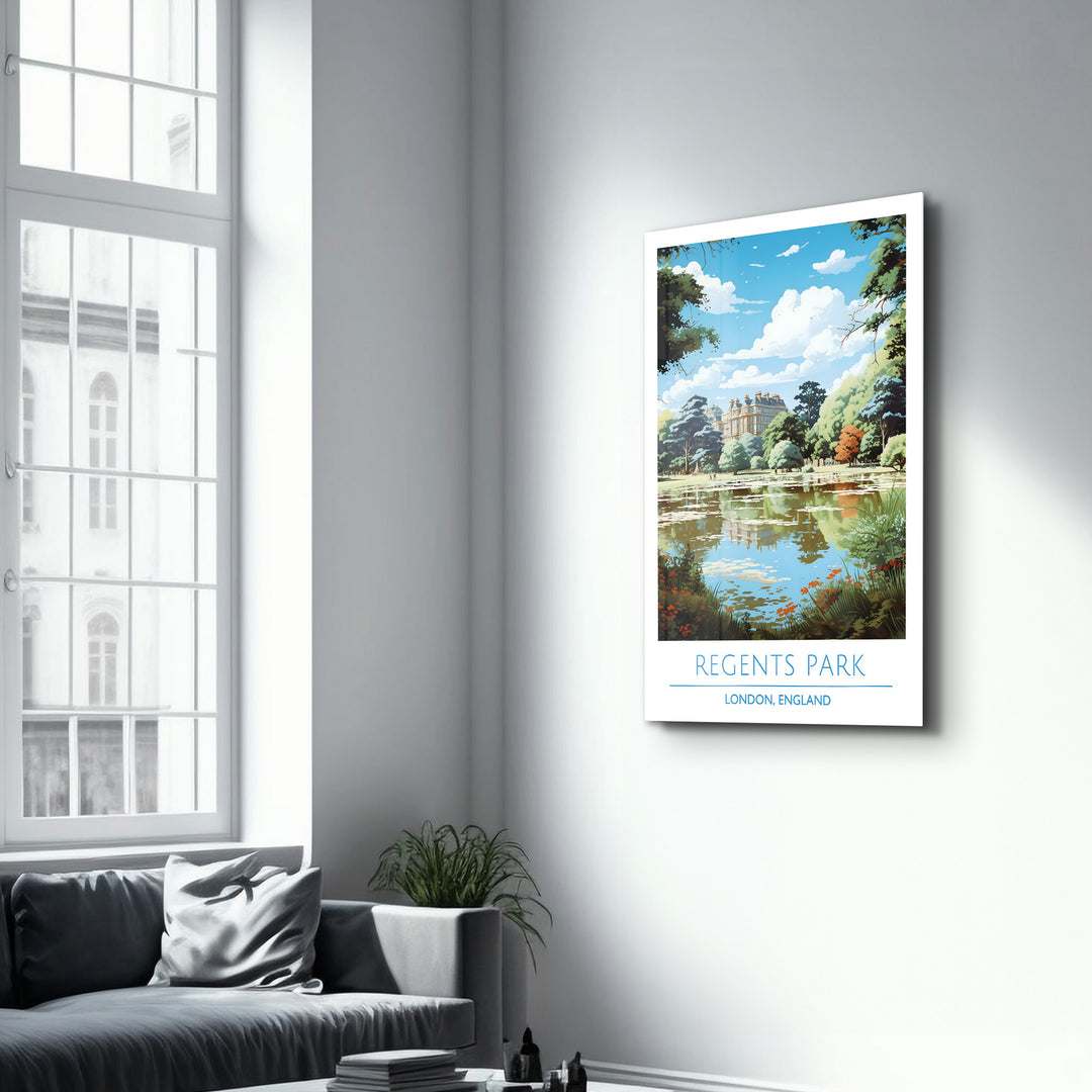 Regents Park-London England-Travel Posters | Glass Wall Art